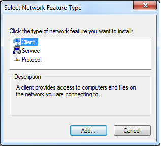 Adding clients to network adapters